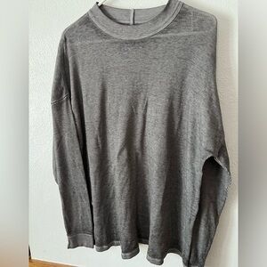 PINK Victoria's Secret Ribbed Gray Top